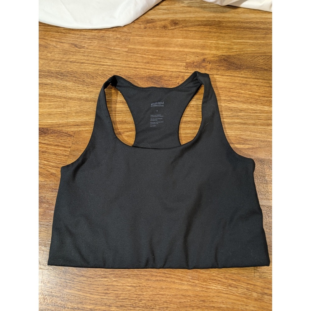 Girlfriend collective women's size Small Black sports bra